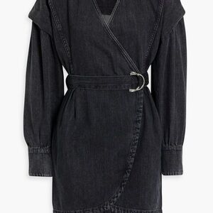 IRO Charcoal Denim Long Sleeve Dress